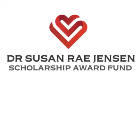 jensen logo with illustrated red heart above award name