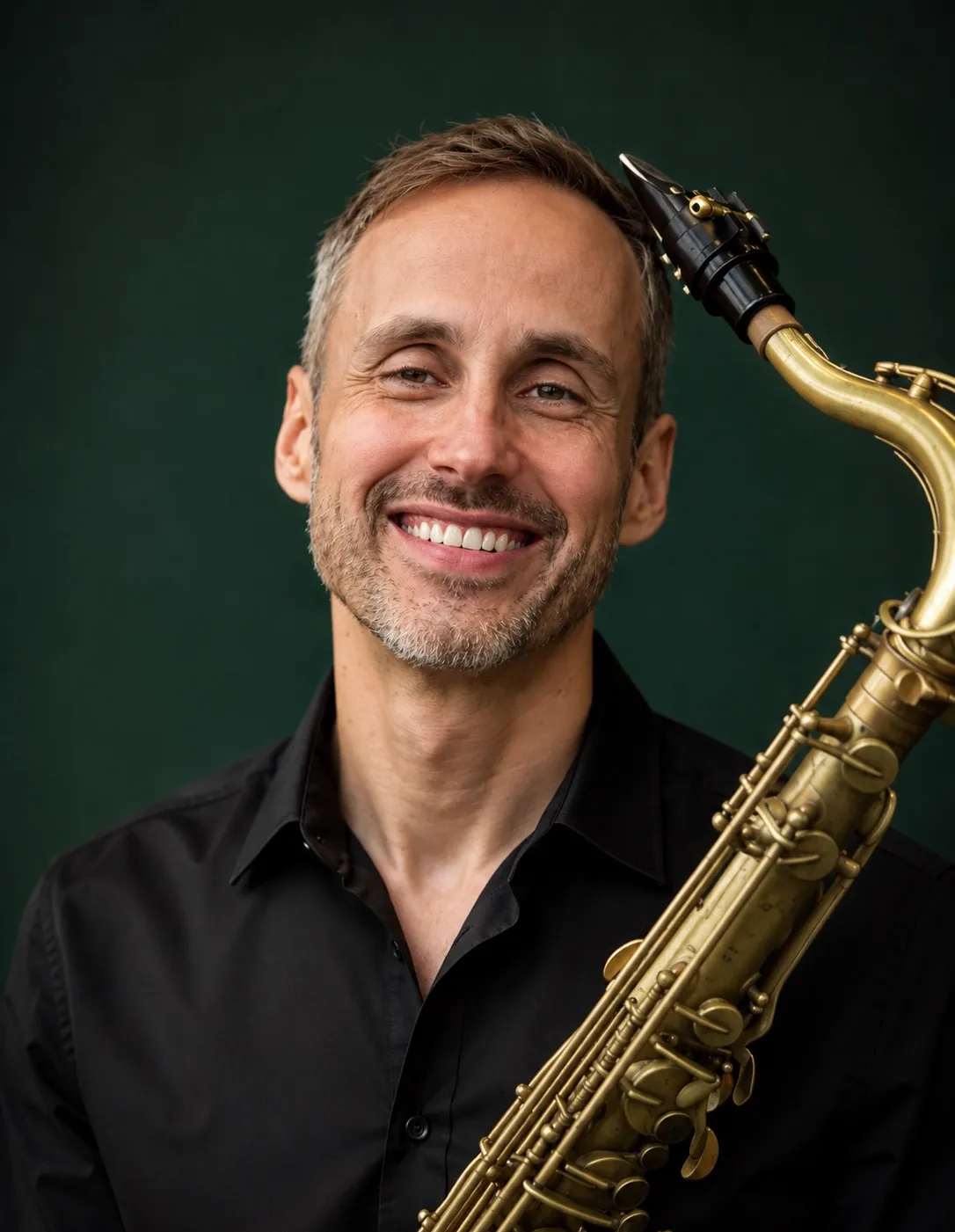 man with saxophone
