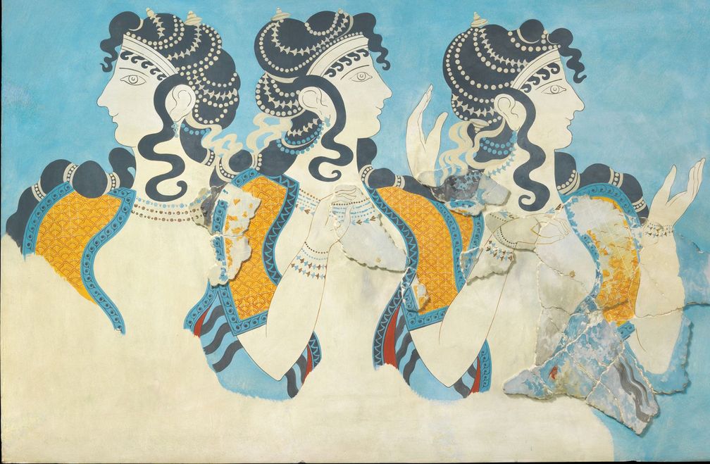 Reproduction of the "Ladies in Blue" fresco