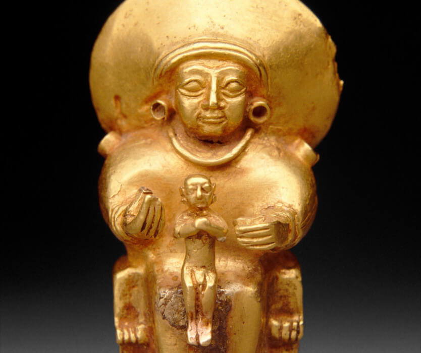 seated goddess with child hittite